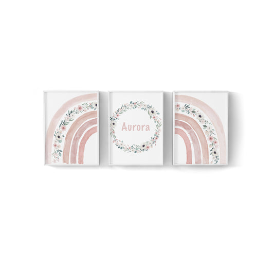 Rainbow Floral Canvas image 0