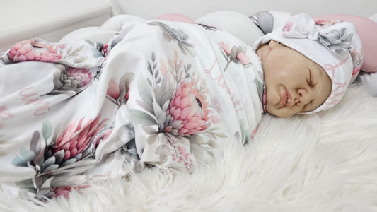 Pretty Peony Swaddle Set