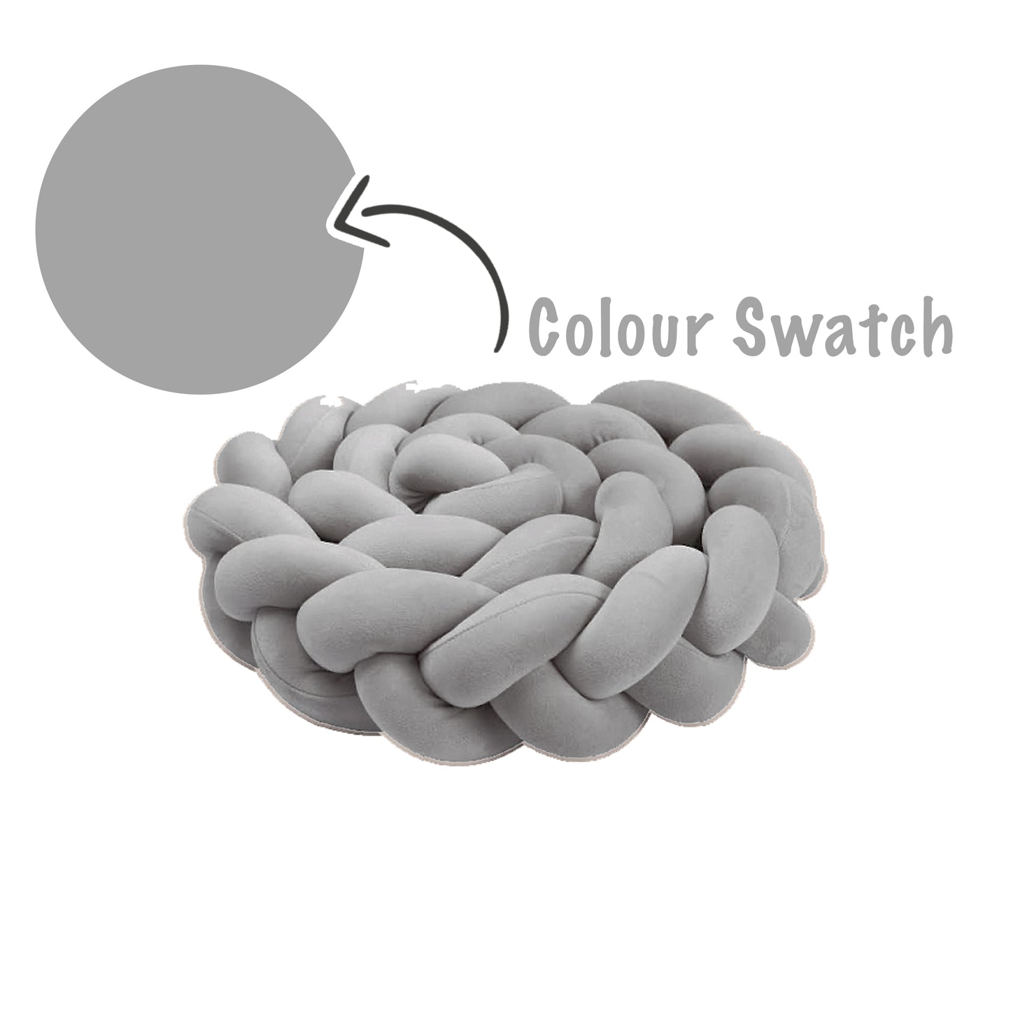 Grey Braided Cot Bumper image 0