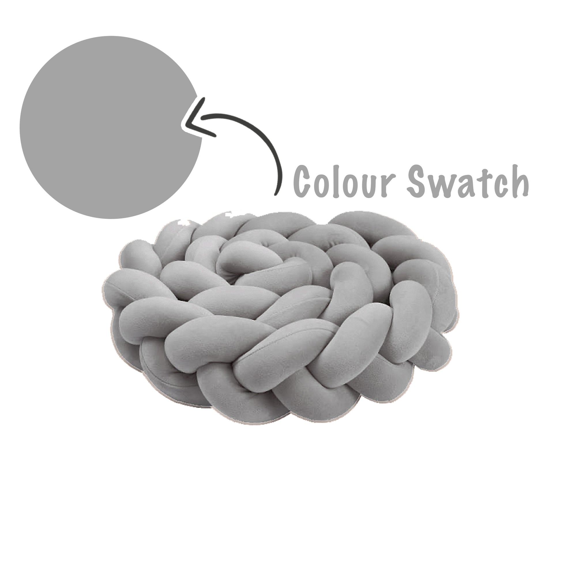 Grey Braided Cot Bumper image 0