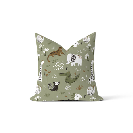 Jungle Boho Olive Pillow image 0