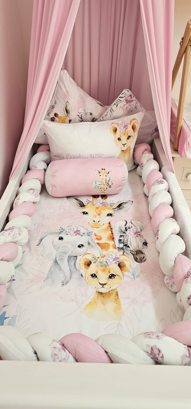 Baby Pink Cot Canopy