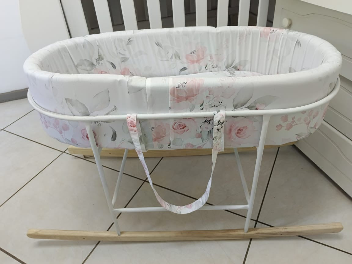Pink Sleepy Floral Carry Cot