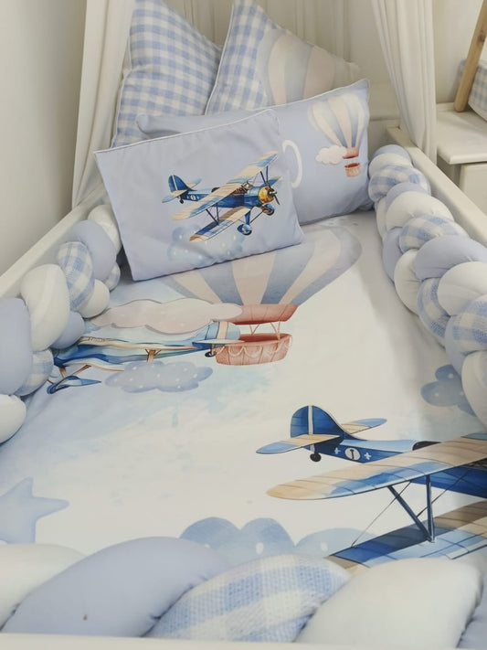 Blue hot air balloon and plane Combo Deal