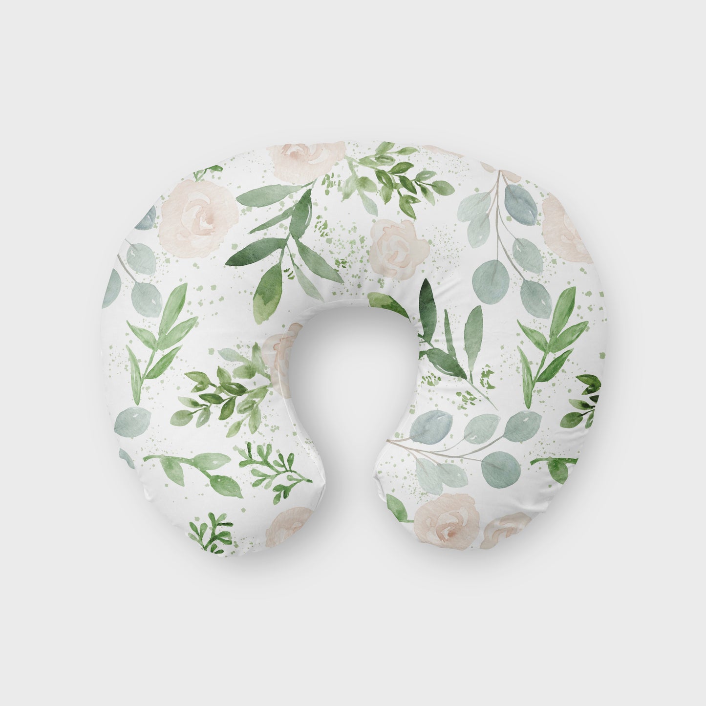 Panda Eucalyptus Rose Boppy Pillow image 0