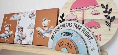Vanilla Skies Aviation (Aeroplane Bear) Canvas
