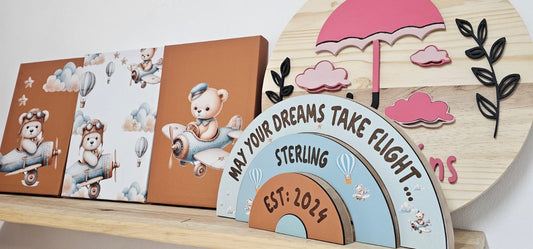 Vanilla Skies Aviation (Aeroplane Bear) Canvas