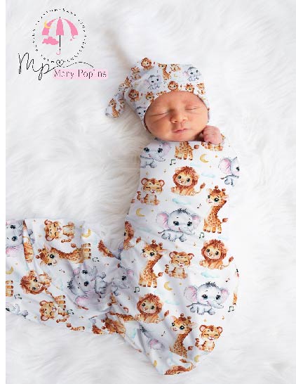 Big Eyed Baby Safari Fields Swaddle Sets image 0