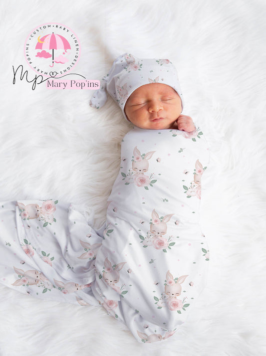 Soft Blossom Bunny Swaddle image 0