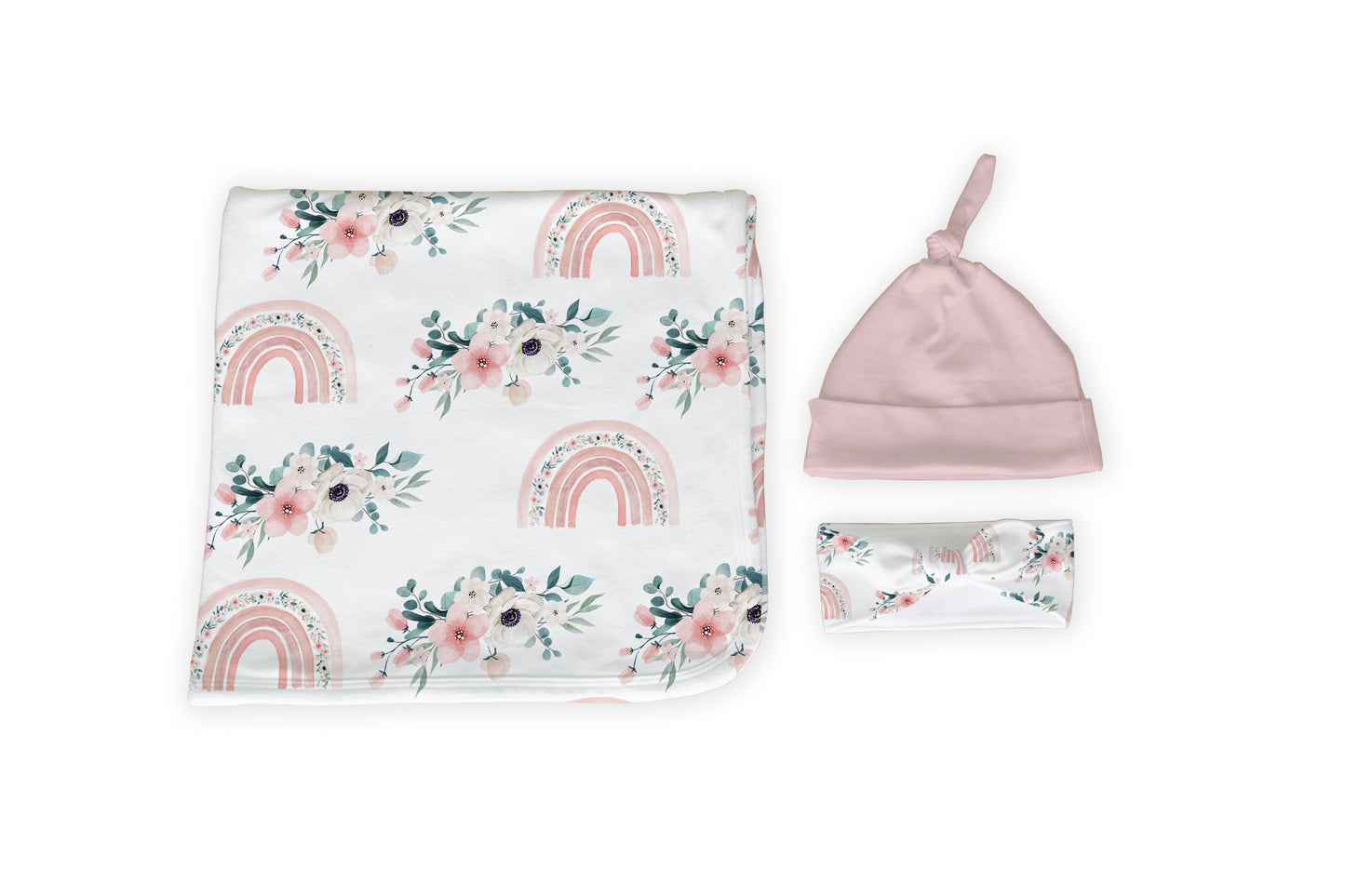 Rainbow Floral Swaddle image 0