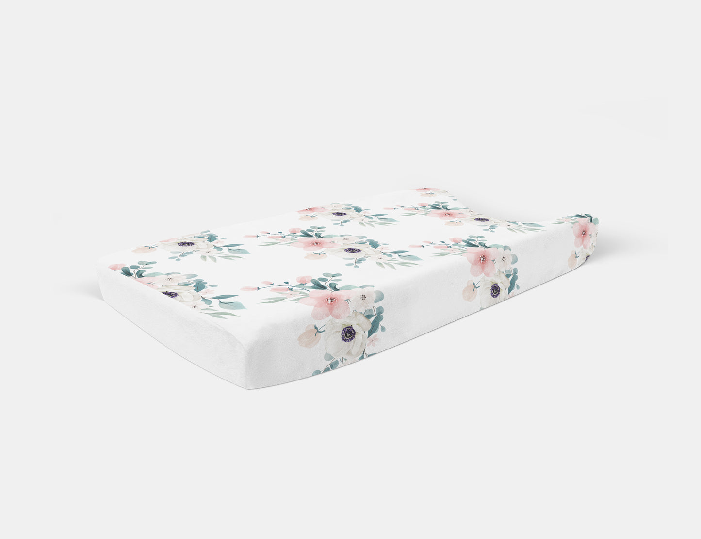 Rainbow Floral Changing Mat Cover image 0