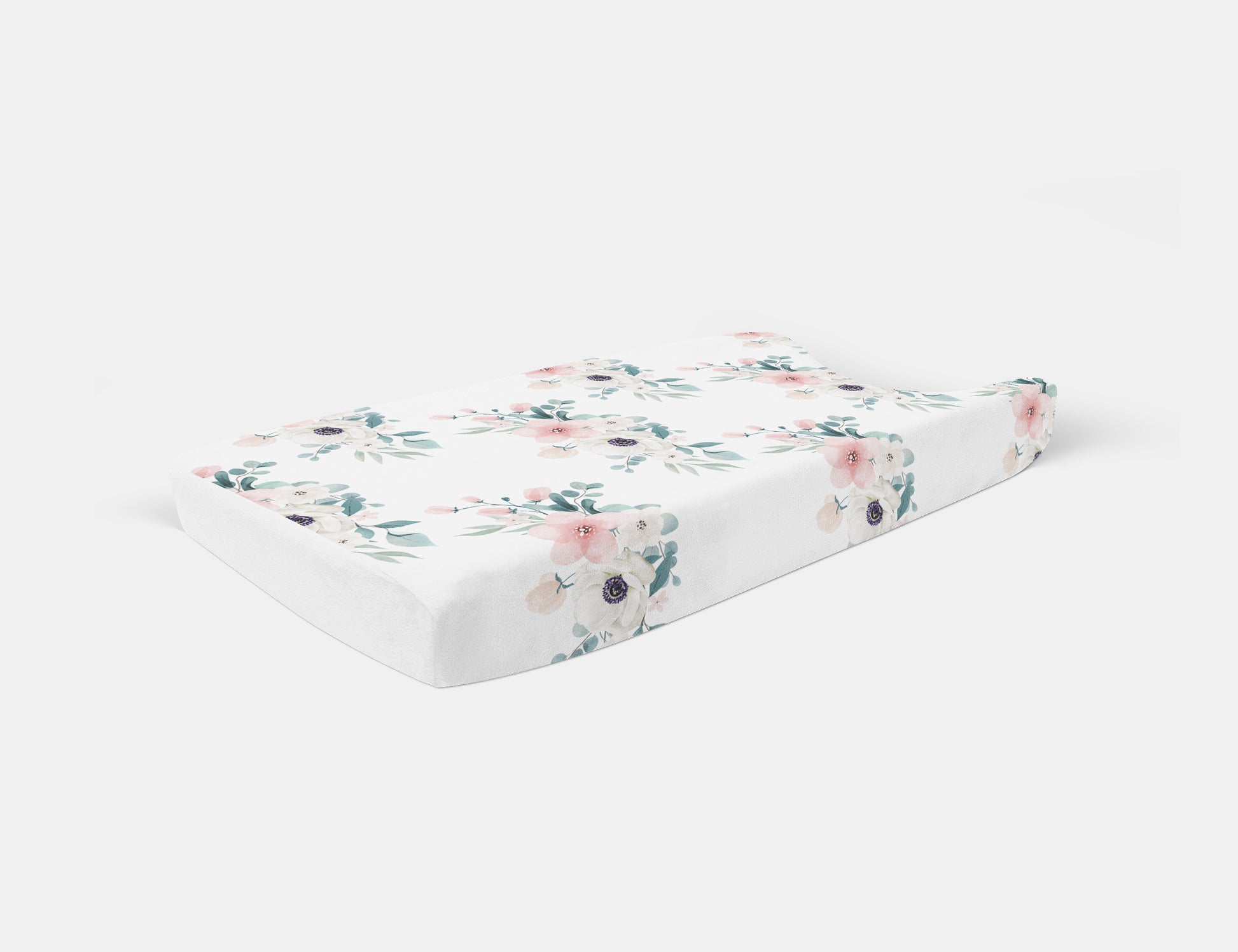 Rainbow Floral Changing Mat Cover image 0