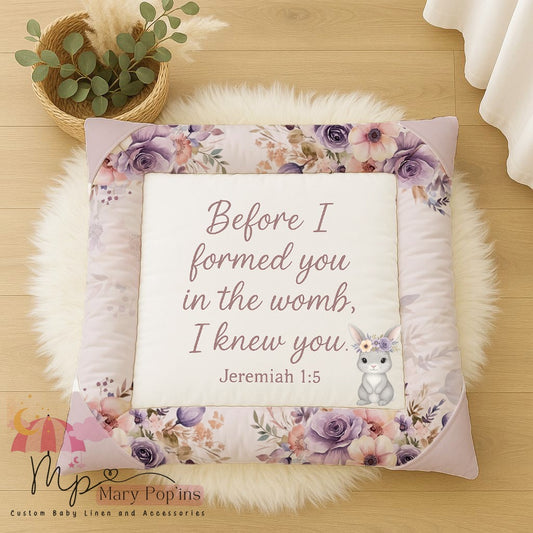 Lilac and Lavender Floral Playmat  image 0