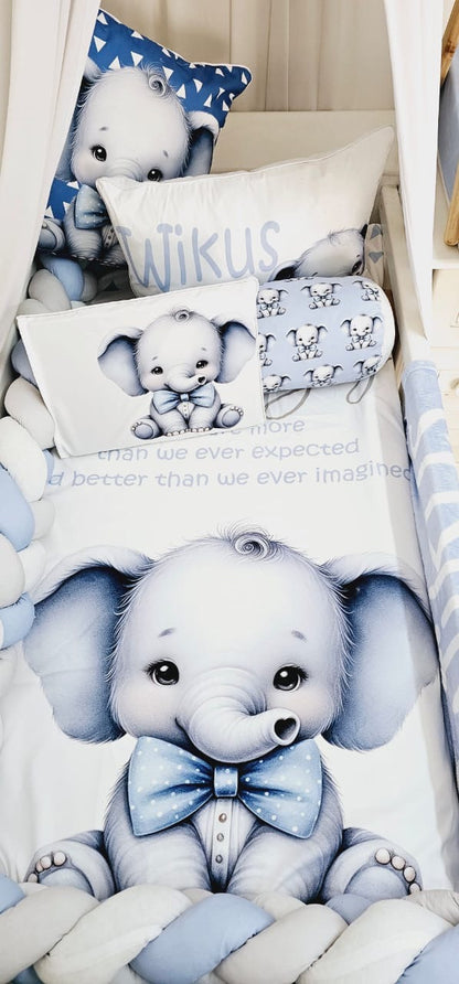 Elephant Blue Bow