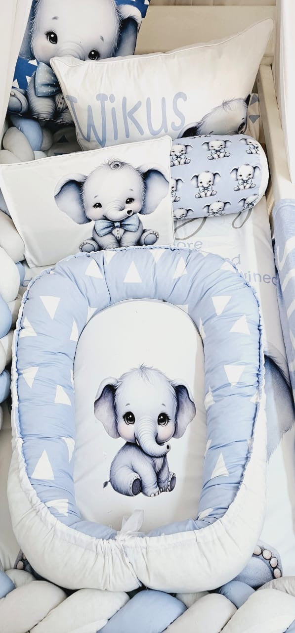 Elephant Blue Bow
