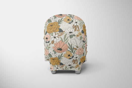 Vintage Poppy Car Chair Cover image 0