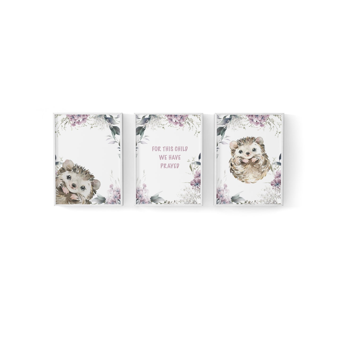 Mauve Peony Hedgehog Canvas image 0