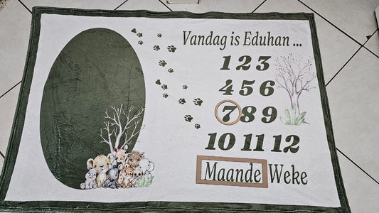 The Wildest Bold Safari Milestone Blanket (Afrikaans)