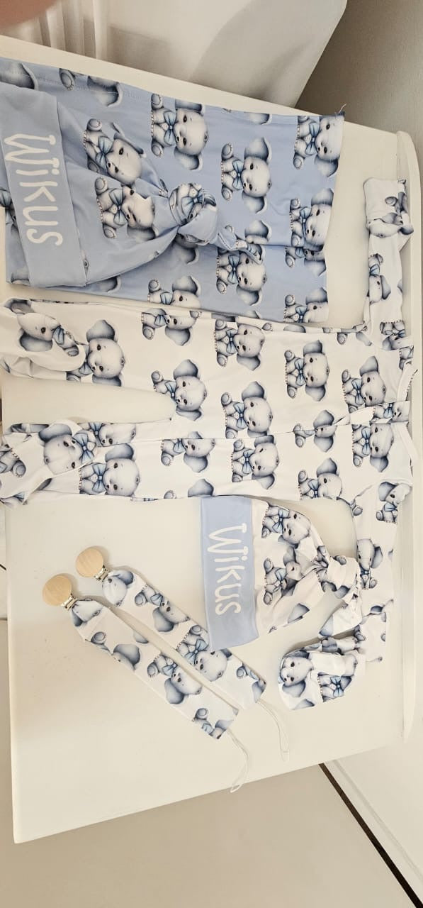 Elephant Blue Bow