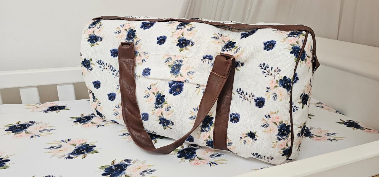 Blush and Navy Hospital Bag
