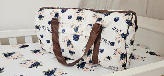 Blush and Navy Hospital Bag