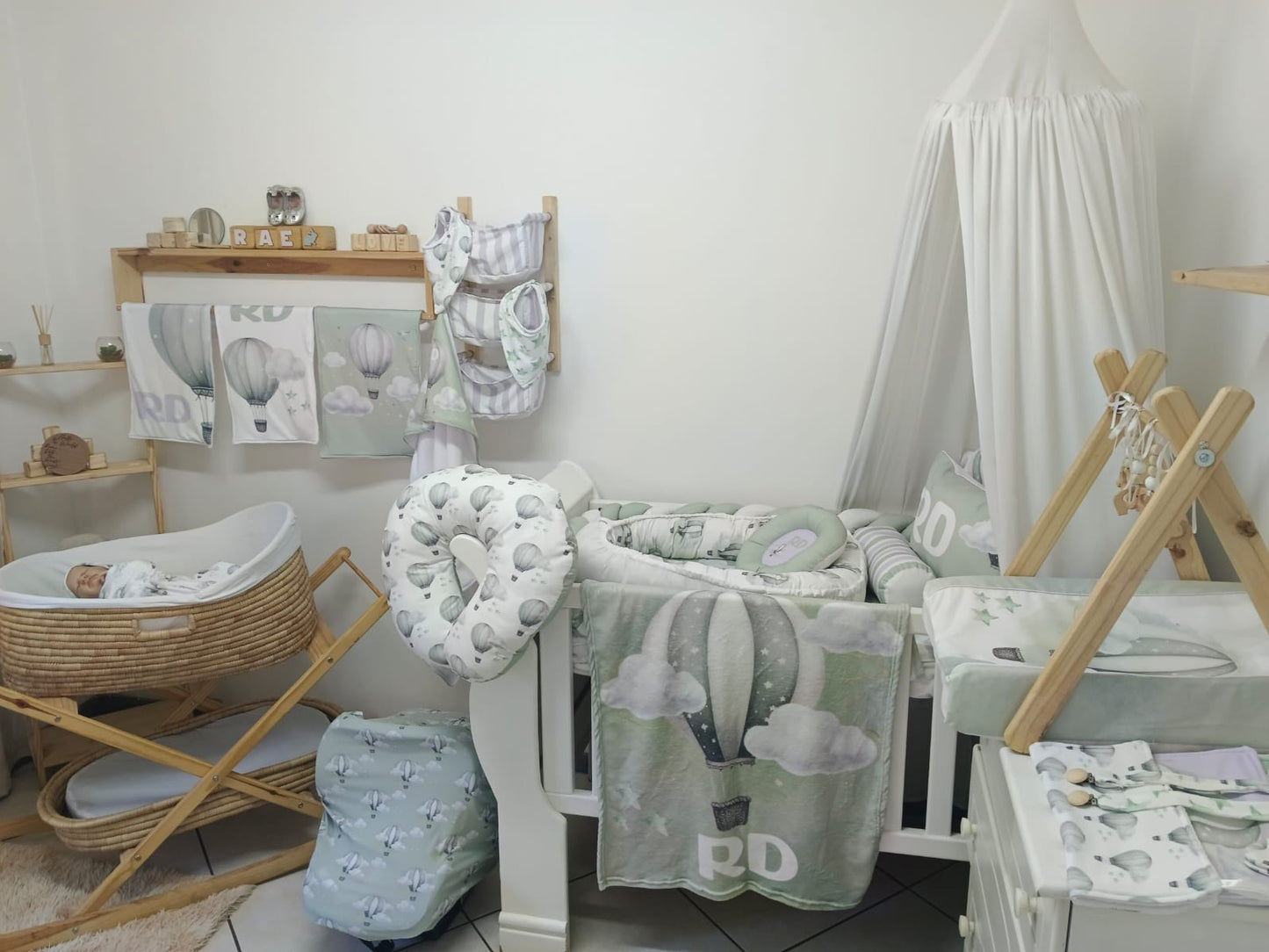 Soft Sage Hot Air Balloon Combo Deal