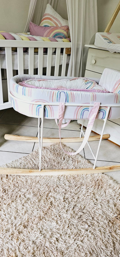 Pastel Boho Rainbow Carry Cot
