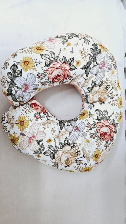 Vintage Boho Floral Boppy Pillow