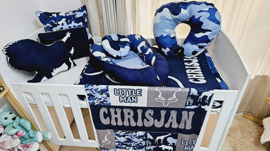 Blue Kudu Safari Camo Fleece Blanket
