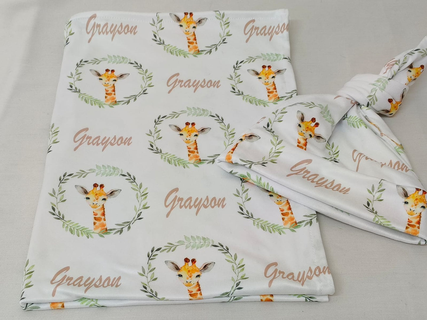 Leafy Green Giraffe Swaddle