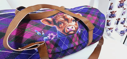 Tartan Thistle Highlands Cow Hospital Bag