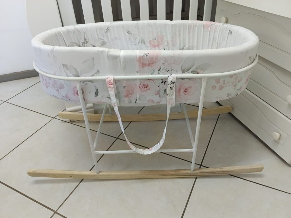 Pink Sleepy Floral Carry Cot