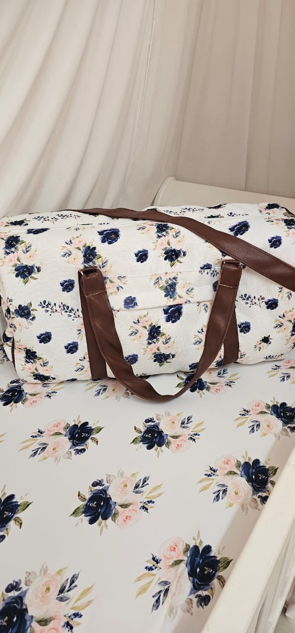 Blush and Navy Hospital Bag