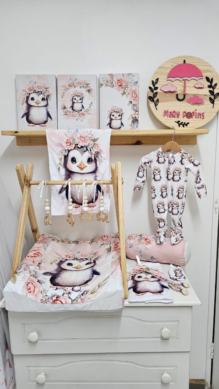 Peachy Penguin Canvas