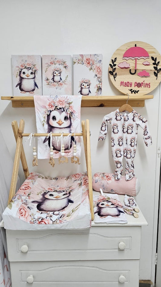 Peachy Penguin Canvas