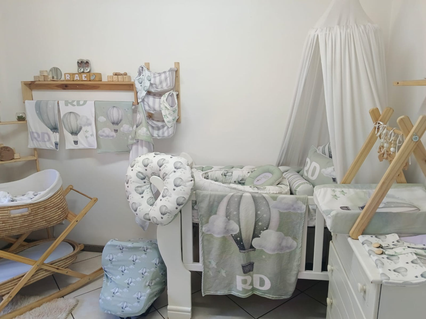 Soft Sage Hot Air Balloon Combo Deal
