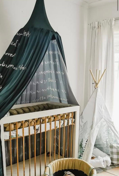 Dark green custom cot canopy