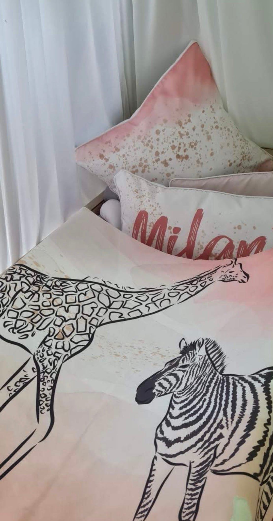 Blush Baby Safari Changing Mat Cover