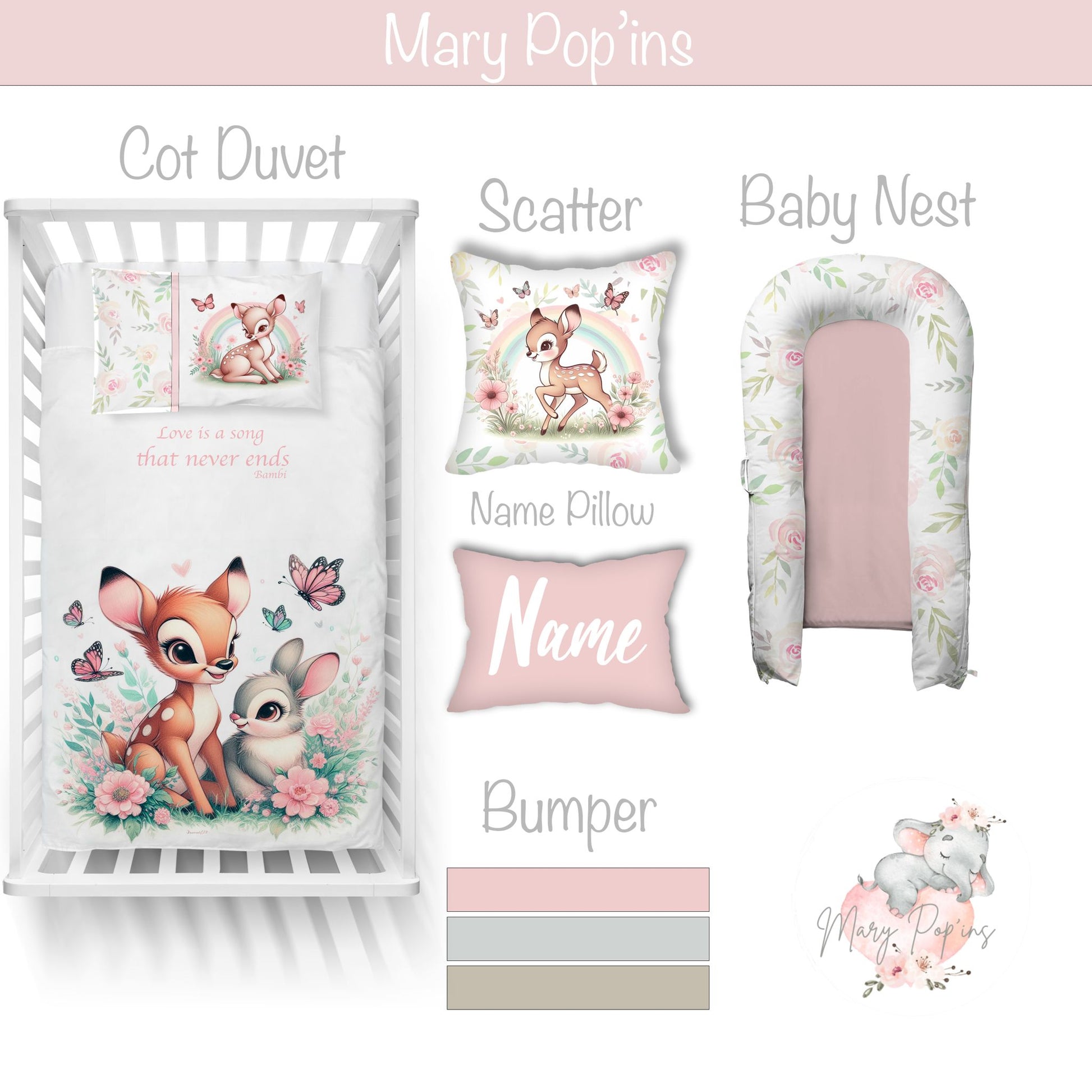 Tickled Pink Bambi Thumper (Deer & Bunny) image 0