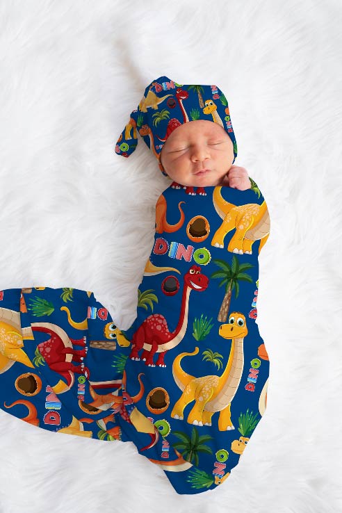 Dino Rawr Swaddle image 0