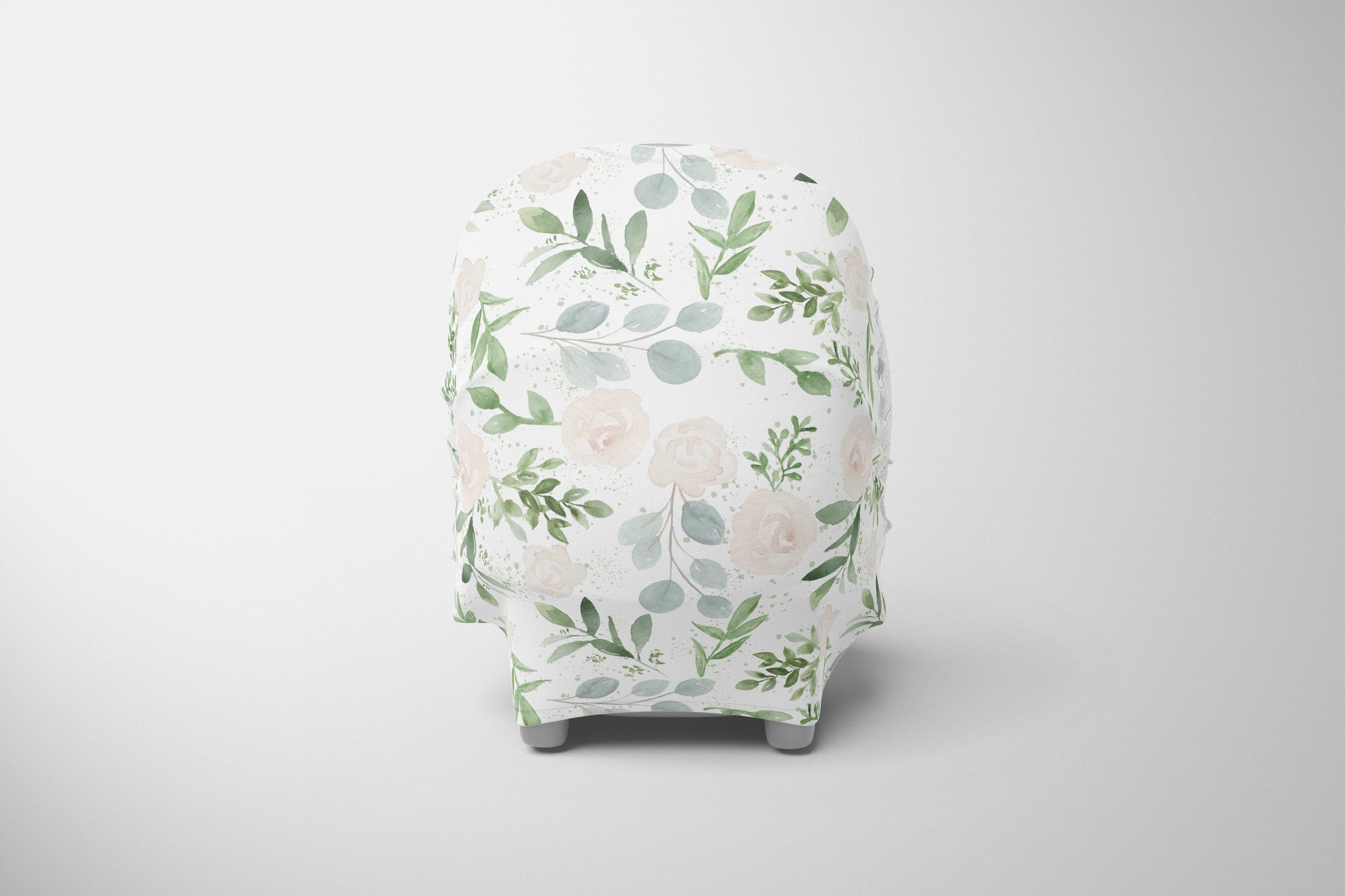 Panda Eucalyptus Rose Car Chair Cover image 0