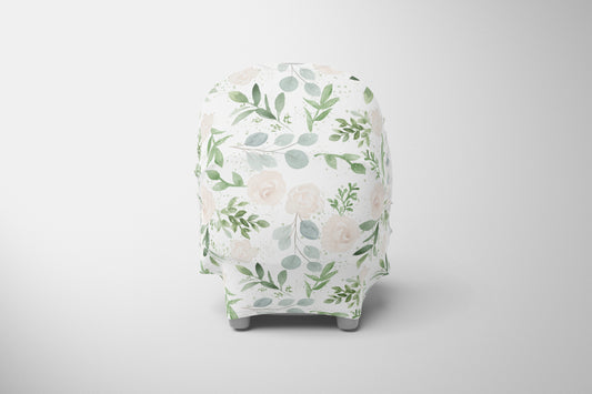 Panda Eucalyptus Rose Car Chair Cover image 0
