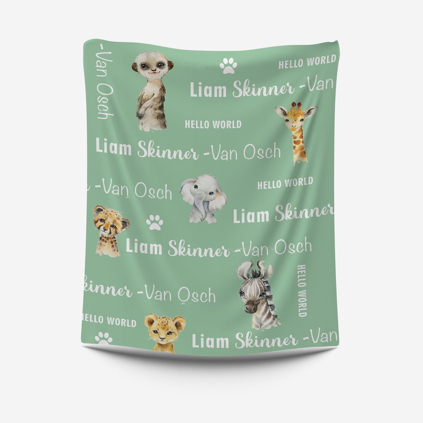 Pastel Jungle Safari Fleece Blanket 2 image 0