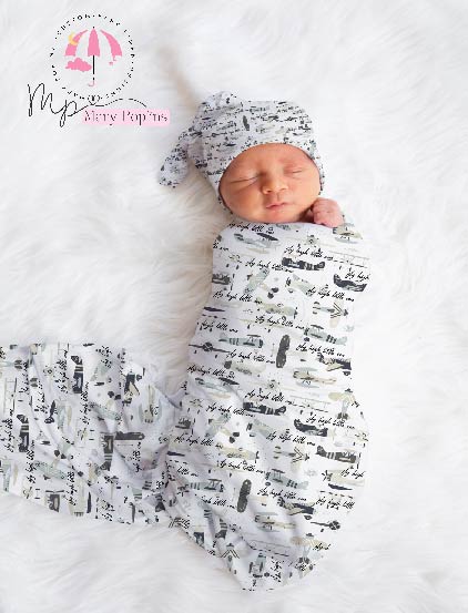 Vintage Flight Swaddle Set image 0