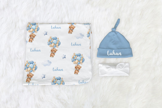 Teddy Babe Swaddle Set image 0