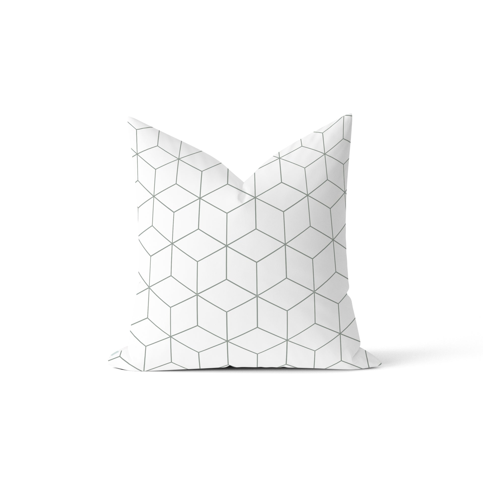 Winnie The Neutral Sage Geometric Pillow image 0