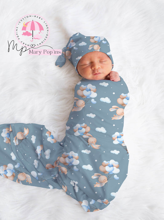 Skies Bloom Bunny Swaddle image 0