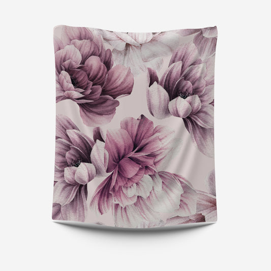Mauve Peony Hedgehog Fleece Blanket 2 image 0
