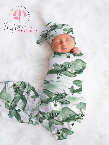 Vintage Emerald Flight Swaddle Set image 0