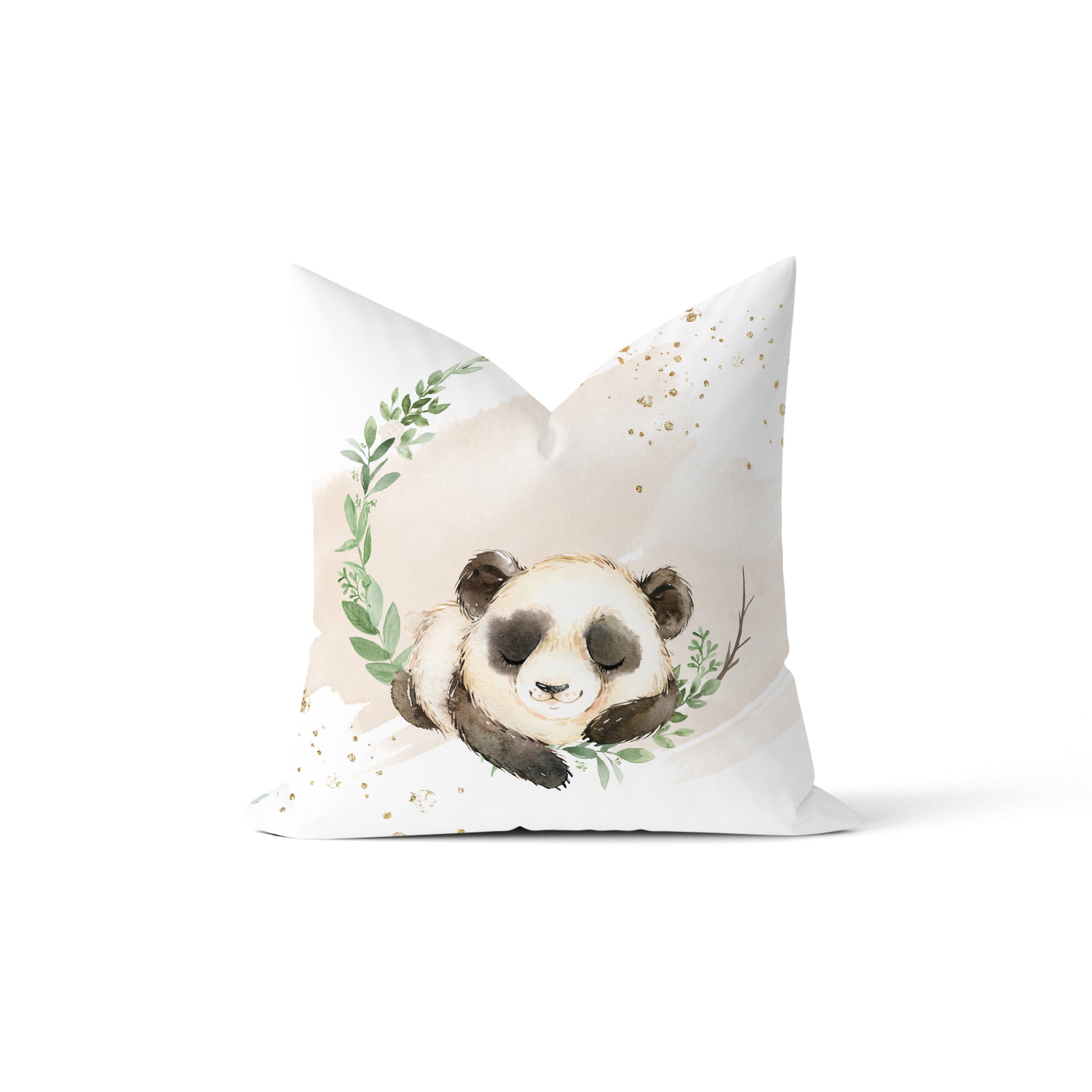 Panda Eucalyptus Rose Pillow 2 image 0